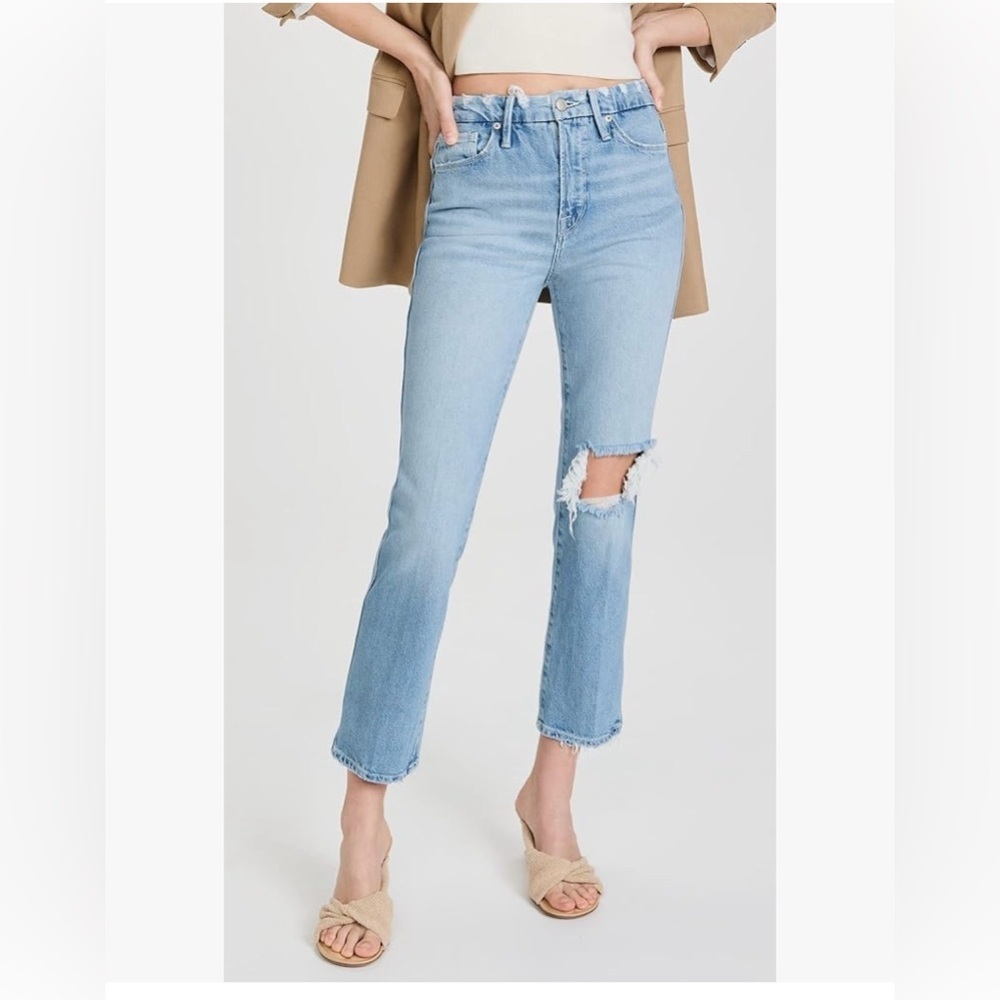 Good American Distressed Denim Jeans - Picture 1 of 6